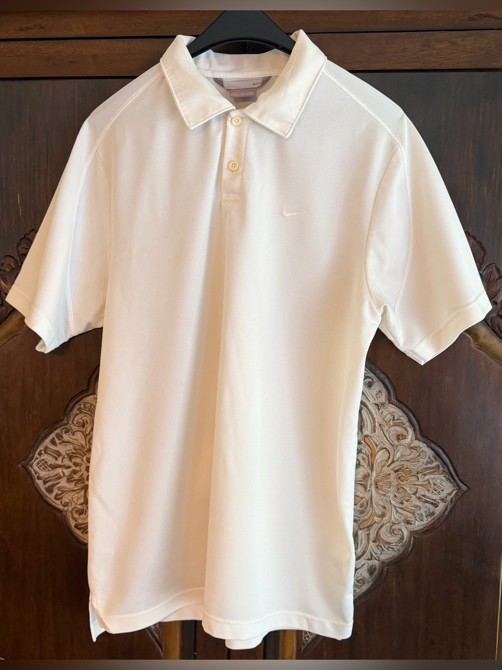 Nike Men's White Polo Golf Shirt Size M